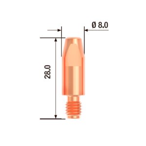 FUBAG Контактный наконечник M6х28 мм ECU D=0.9 мм (25 шт.) в Хабаровске фото