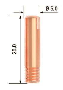 FUBAG Контактный наконечник M6х25 мм ECU D=0.6 мм (10 шт.) в Хабаровске фото