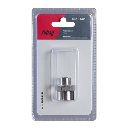 FUBAG Переходник 1/4 дюйма F - 1/2 дюйма F, блистер 1 шт в Хабаровске фото