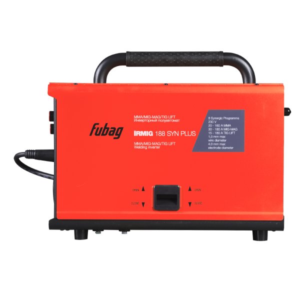 FUBAG Сварочный полуавтомат IRMIG 188 SYN PLUS + Горелка FB 250 3m + Маска сварщика Хамелеон IR 9-13N S  + Сварочные краги на подкладке красные FWGN 10R в ПОДАРОК в Хабаровске фото