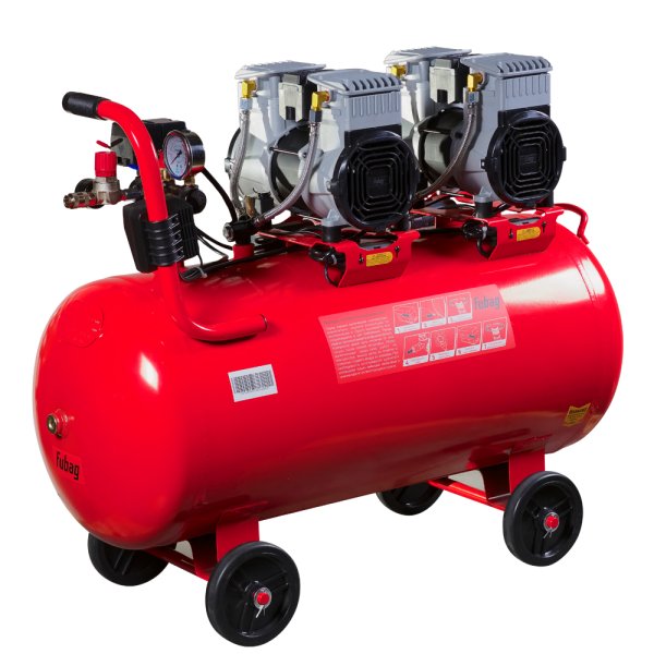 Компрессор воздушный безмасляный малошумный FUBAG OLS 500/100 CM2х2 + Набор пневмоинструмента (5 предметов) в ПОДАРОК в Хабаровске фото