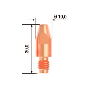 FUBAG Контактный наконечник M8х30 мм ECU D=1.4 мм (10 шт.) в Хабаровске фото