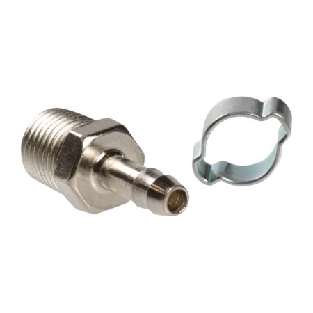 FUBAG Переходник 1/4 дюйма M на елочку 6мм с обжимным кольцом 9Х11мм, блистер 1 шт в Хабаровске фото