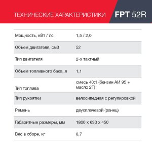 Бензиновый триммер FUBAG FPT 52R в Хабаровске фото