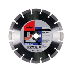 Алмазный отрезной диск FUBAG Universal Extra_ диам. 230/22.2 в Хабаровске фото