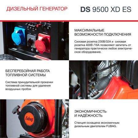 FUBAG Дизельный генератор (одно- и трехфазный) с электростартером DS 9500 XD ES в Хабаровске фото